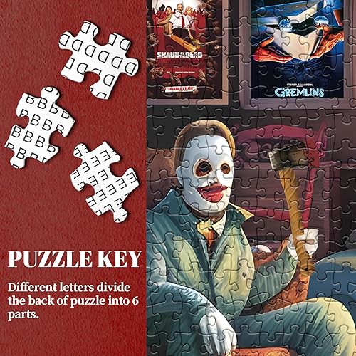 Miniatura 7 de BBOLDIN Rompecabezas de terror de Halloween de 1000 piezas para adultos, cartón, 27.5 x 19.7 pulgadas, decoración nocturna de cine