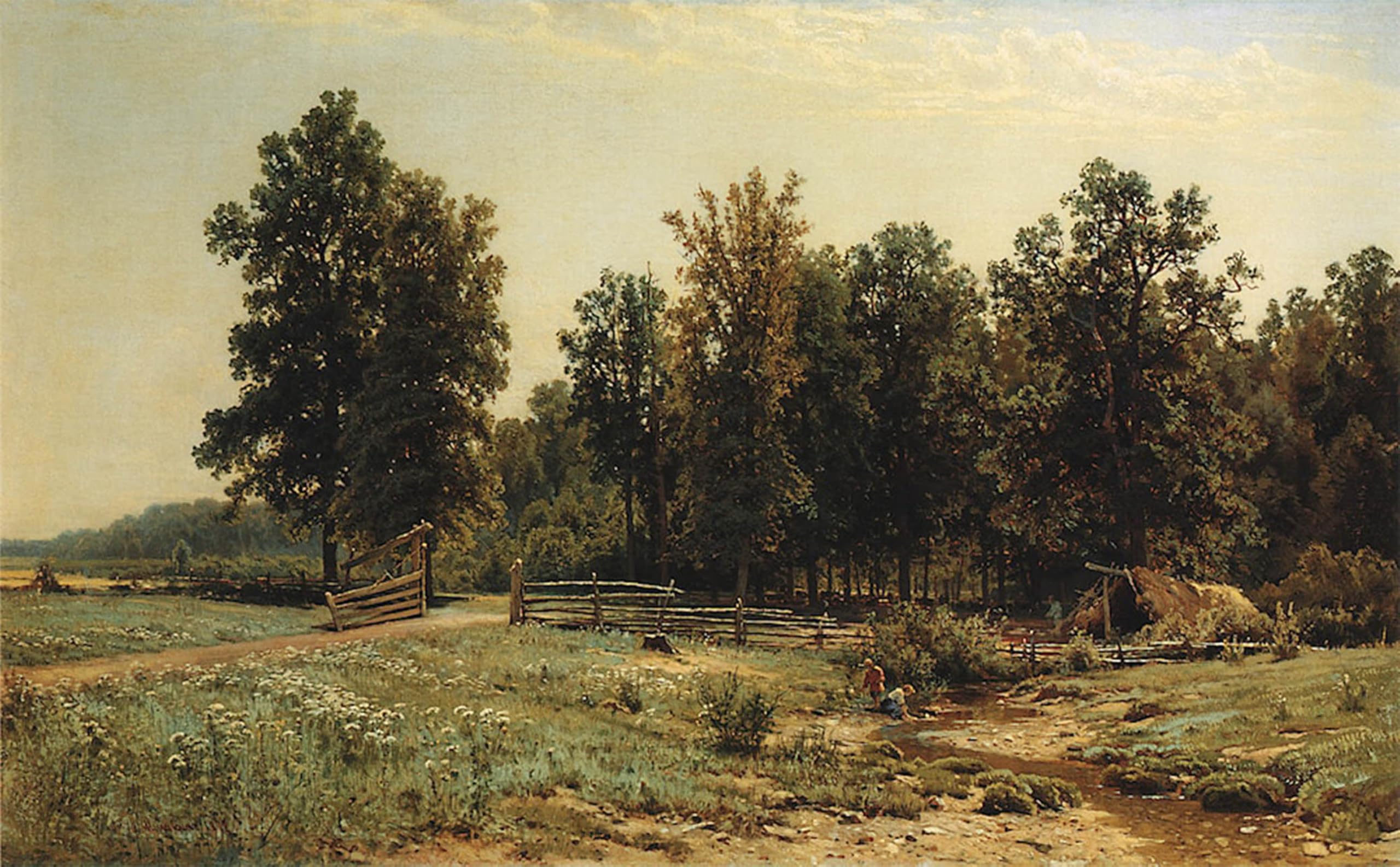 ARTXLXXBN Famous Prints Artwork Pictures Poster Painting Art il bordo di una foresta di querce Ivan Shishkin Artwork Landscape Pictures for Home Decor 60x90cm