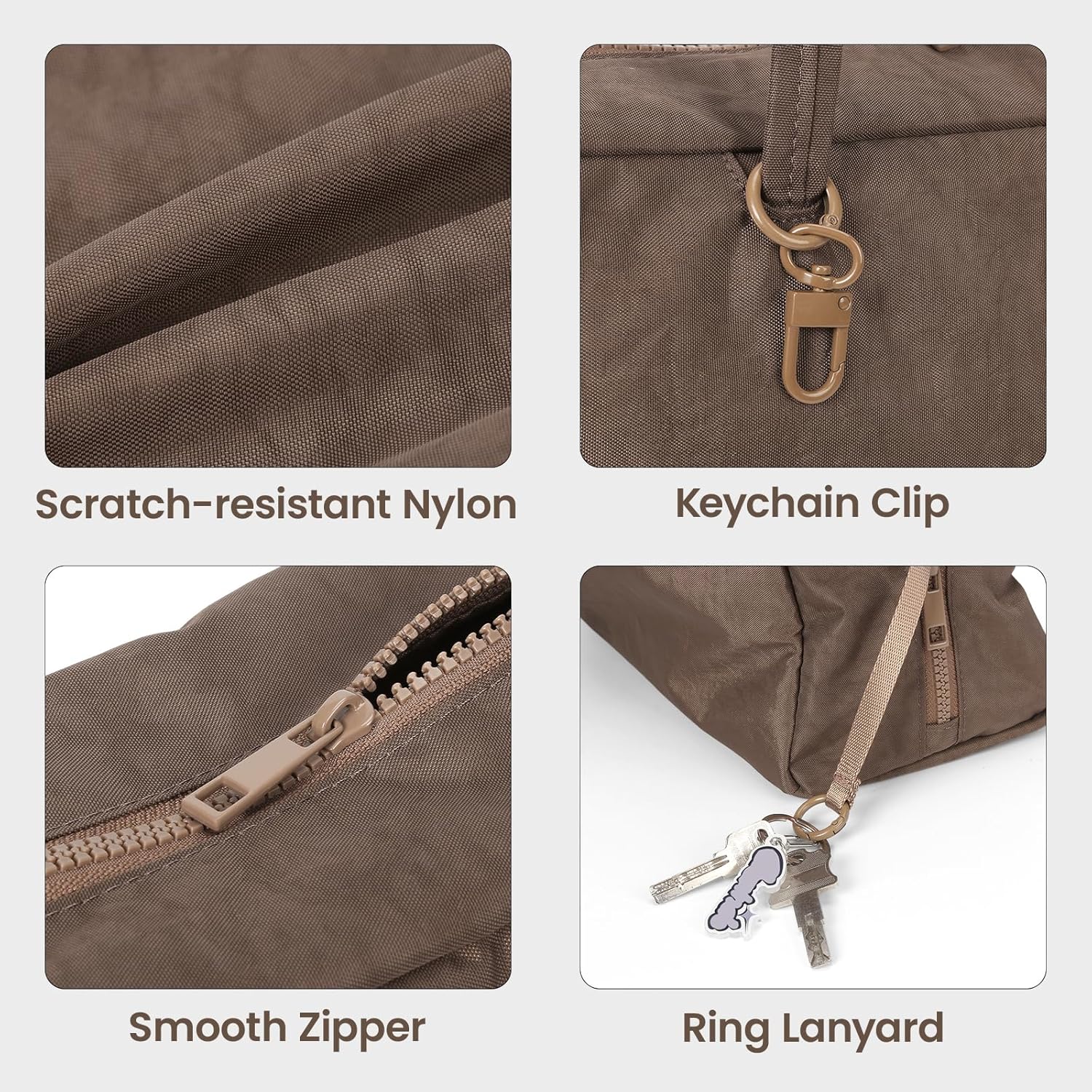 Slouchy Tote Bags Nylon Bowler Bag for Women Hobo Bags Large Shoulder Bag for Travel Work College - Image 3