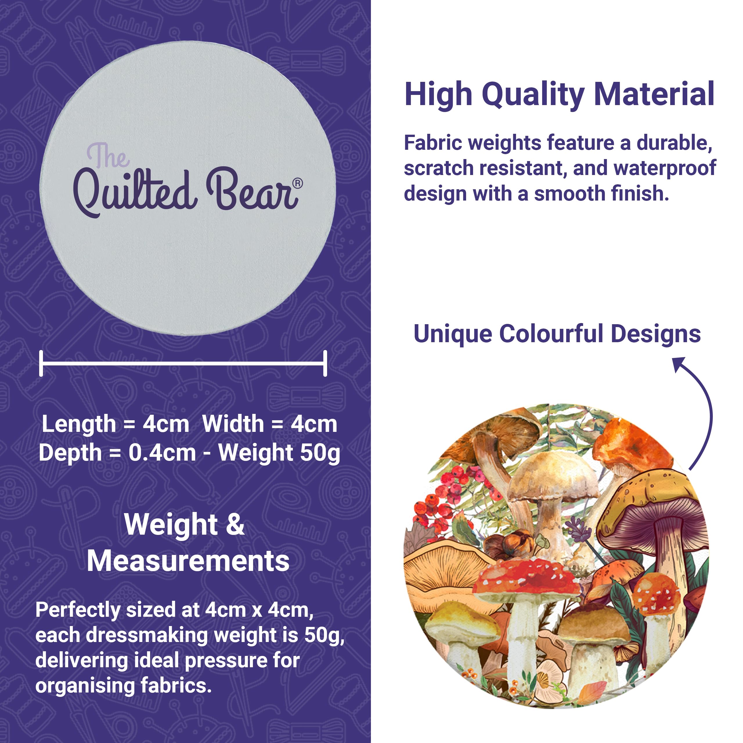 The Quilted Bear Pattern Weight Set - Image 2