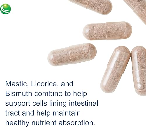 Miniatura 6 de Nutra BioGenesis - Complejo de reparación gástrica - Bismuto, regaliz y goma mastica para ayudar a apoyar la salud del tejido gástrico - 60 cápsulas
