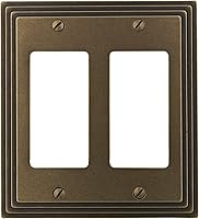 Vista 21 de Amerelle Steps - Placa de pared de metal fundido dúplex individual en níquel satinado