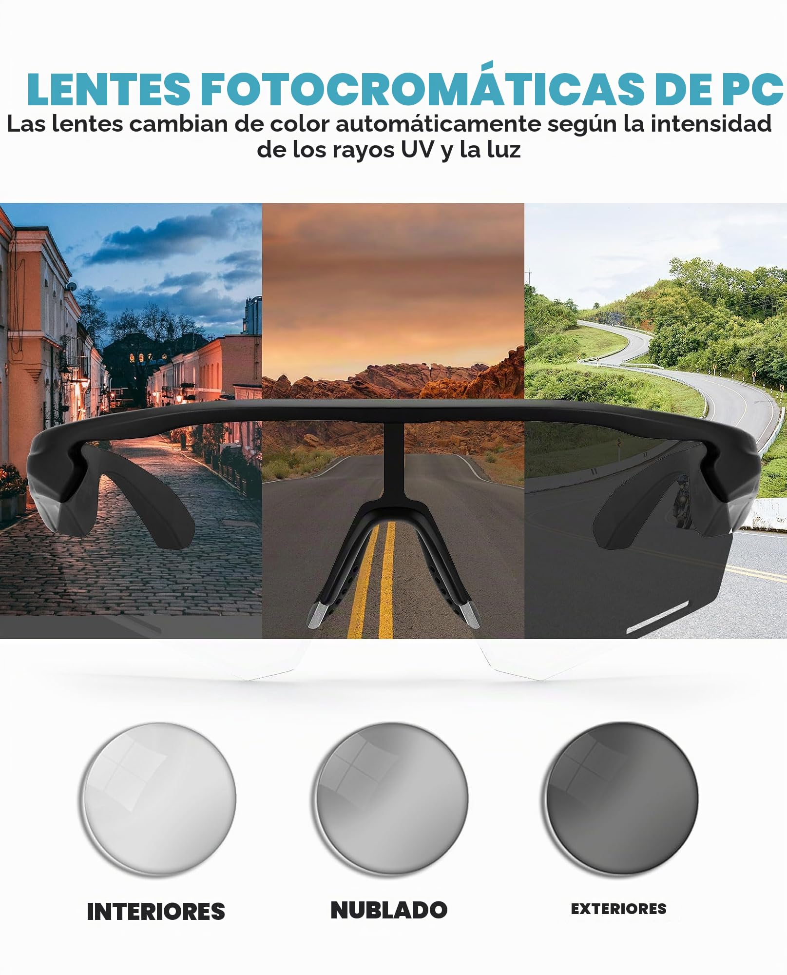 ROCKBROS Gafas Inteligentes Bluetooth Polarizadas con Sonido Open Ear | Ultra Ligero sin Presión, Lentes Livianas para Ciclismo MTB Running Correr Senderismo Pesca Conducir Hombre Mujer Unisex