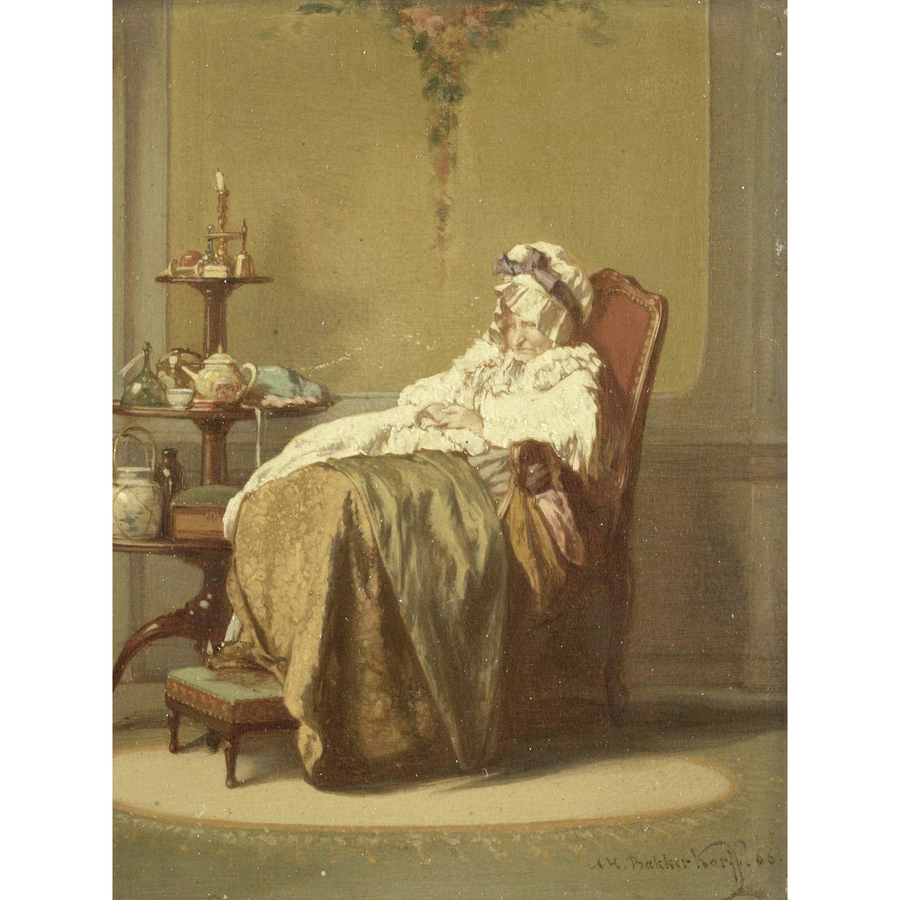 Artery8Korff Taking A Nap Premium Wall Art Canvas Print 18X24 Inch