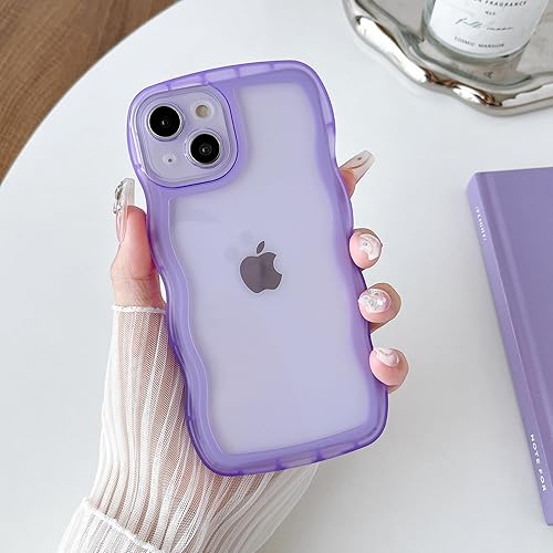Vista 20 de FABSPARK - Funda para iPhone 14 Pro Max, diseño simple, marco ondulado, estética, silicona suave, color beige