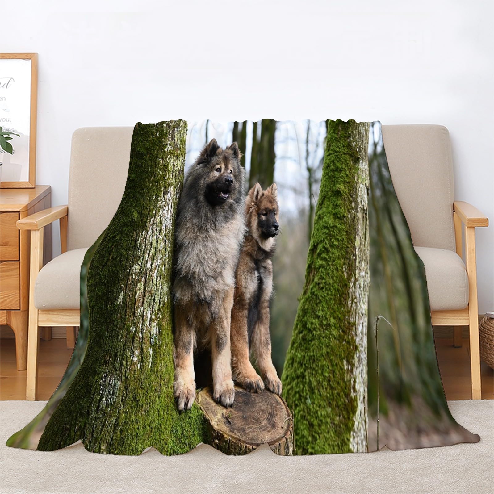 Koc leśny Koce Shikoku Koc na łóżko pojedyncze Ciepły miękki, puszyste koce na sofę flanelowe 180 x 200 cm na wszystkie pory roku