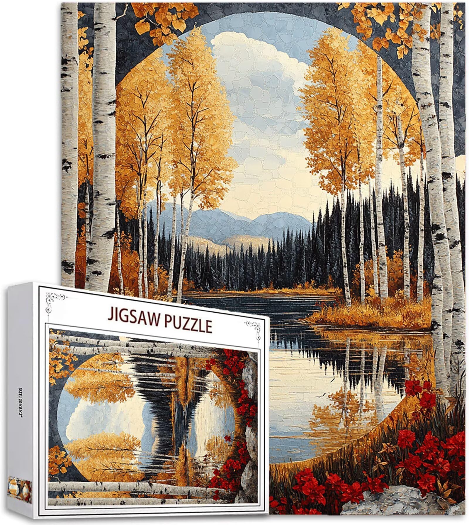 Las Puzzle 1500 sztuk, 5D DIY abstrakcyjne puzzle 14 lat dorośli i początkujący, puzzle opakowanie prezentowe, gry relaksacyjne i inteligencja, wystrój pokoju na ścianę, 87 x 57 cm, model627