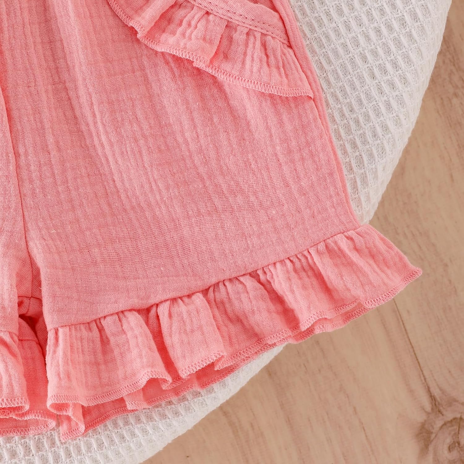 Baby Girl Clothes Toddler Summer Outfits Cute Bow Sleeveless Top and Ruffle Shorts 2pc Set 1-5 Years Old - Image 7