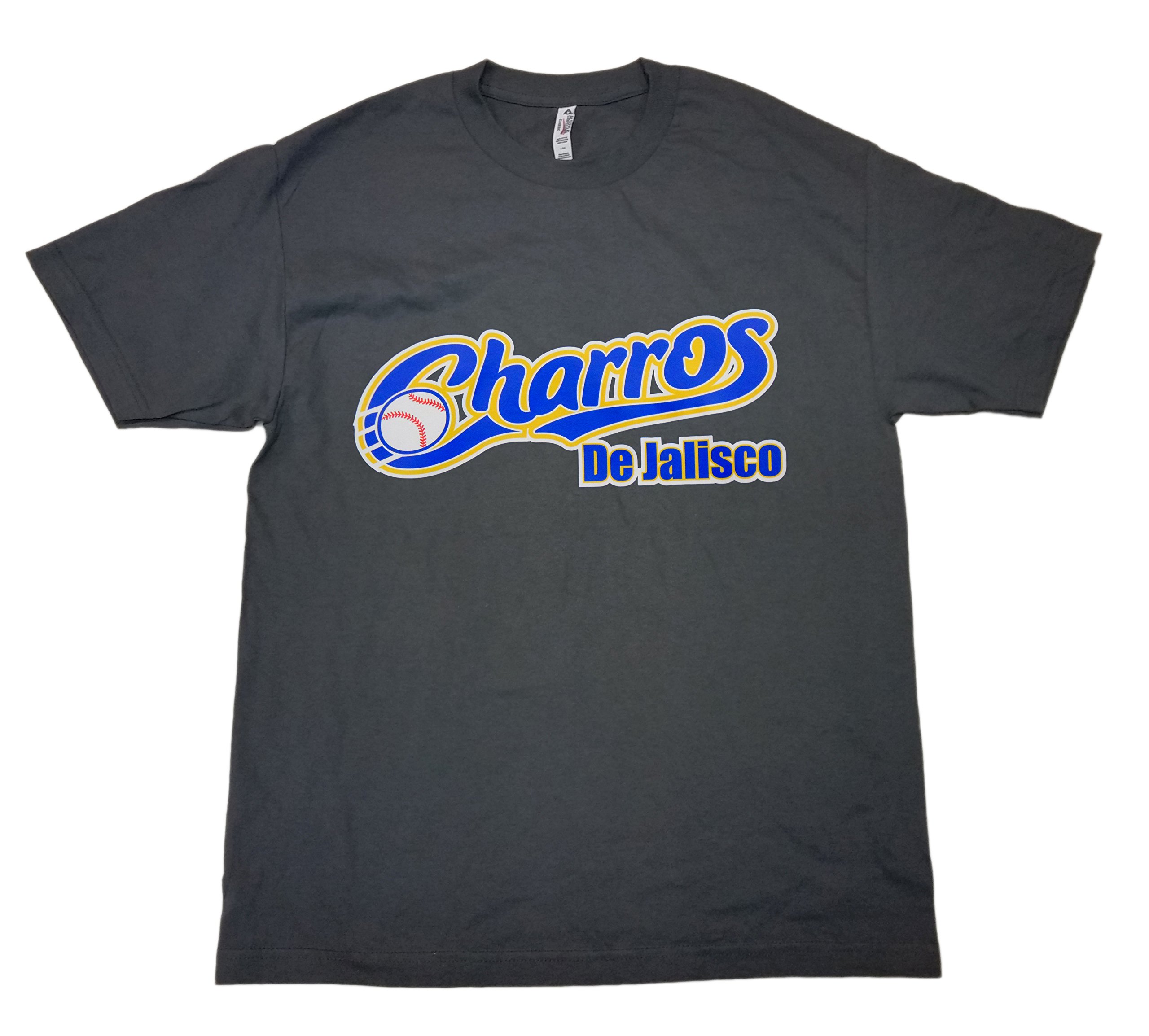 Mexican Baseball Team Charros de Jalisco T-Shirt (Large, Dark Gray)