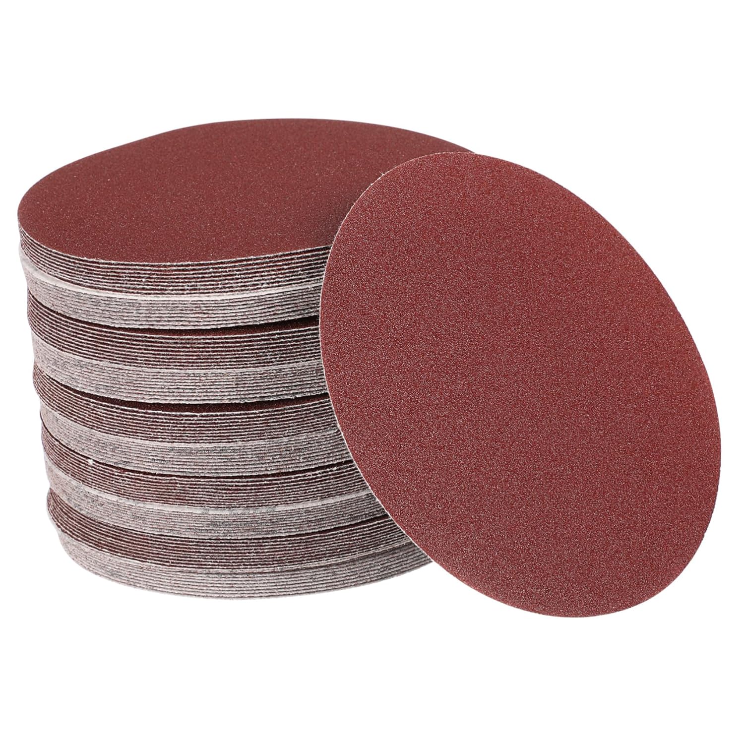 VILLCASE 100Pcs Hook and Loop Sanding Discs Grit Adhesive Sandpaper Pads for Fast Grinding Suitable for Finishing Convenient Replacement for Various