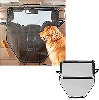 High Road Dog Back Seat Barrier - Padded Steel Frame Car Divider for SUVs, Trucks & Cars - Chew-Resistant Net Keeps Pets Safe