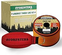 Forester Arborist Throw Line Kit: 166ft Ultra Slick Polyester Rope & Throw Weight for Tree Climbing Gear