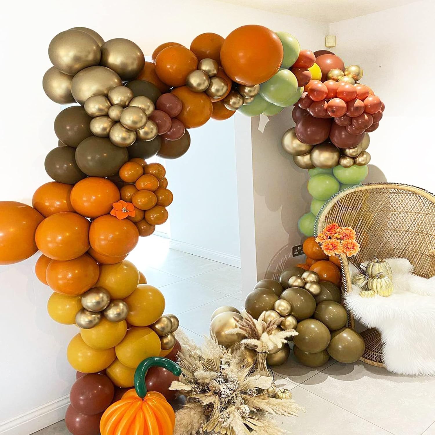 Fall Balloon Arch Kit, SCMDOTI Thanksgiving Balloon garland