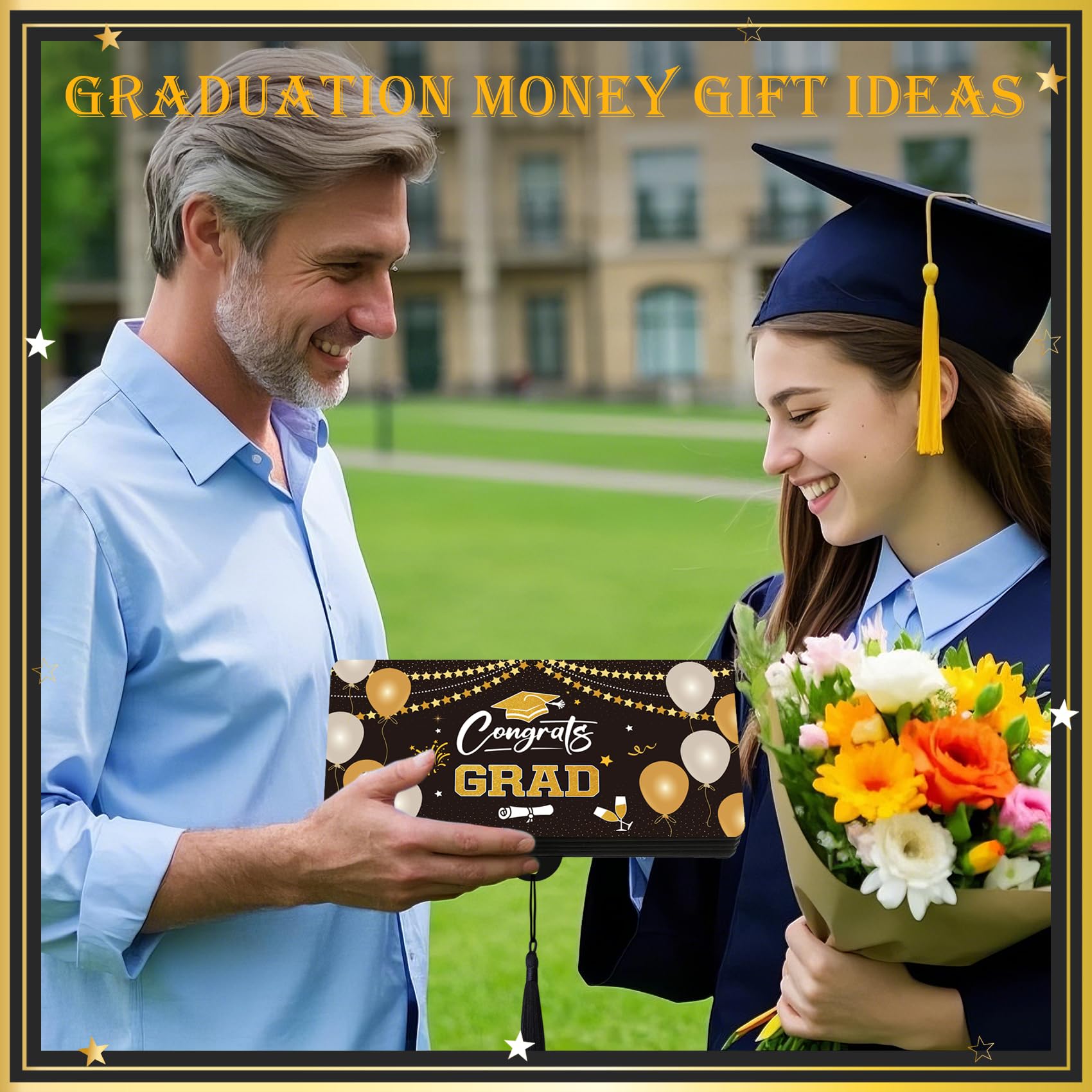Graduation Gifts, Graduation Money Holder with 10 Bill & Card Slots and Envelope, Congratulation Cash Gift Card Holder for College Graduates 2026