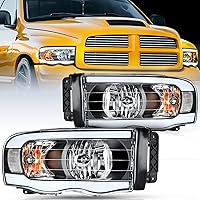 Vista 1 de Nilight Conjunto de faros delanteros Led DRL para Dodge Ram 1500/03 04 05 Dodge Ram 2500 3500 2002-2005, carcasa negra + reflector transparente