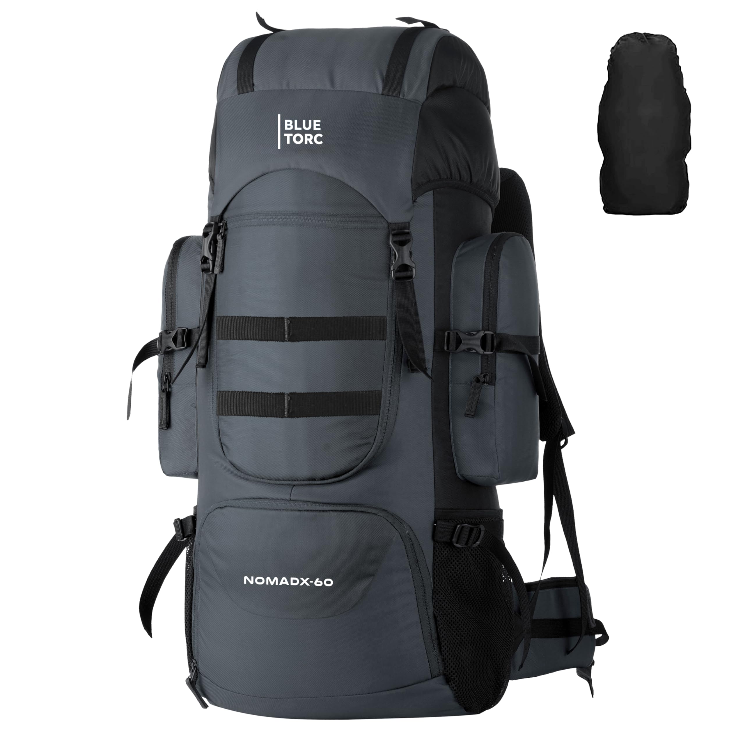 Nomadx 60L Camping & Trekking Rucksack Backpack with Rain Cover, 1-year warranty– Travel & Hiking Bag-Olivegreen-image-44