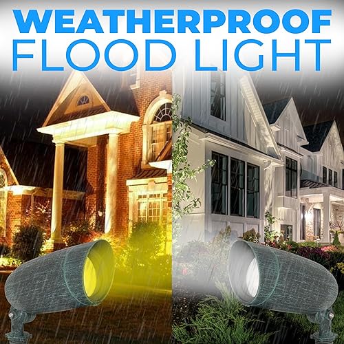 Miniatura 6 de Lámpara de inundación de paisaje de 1 luz  Lámpara halógena no regulable de 50 W  Lámpara exterior  Montaje en techo  Verdigris antiguo OL-87821