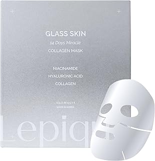 Lepique Luxury Spa-Grade Collagen Overnight Mask 4 Sheets – Korean Premium Overnight Face Mask, Highest Serum Content – Ko...