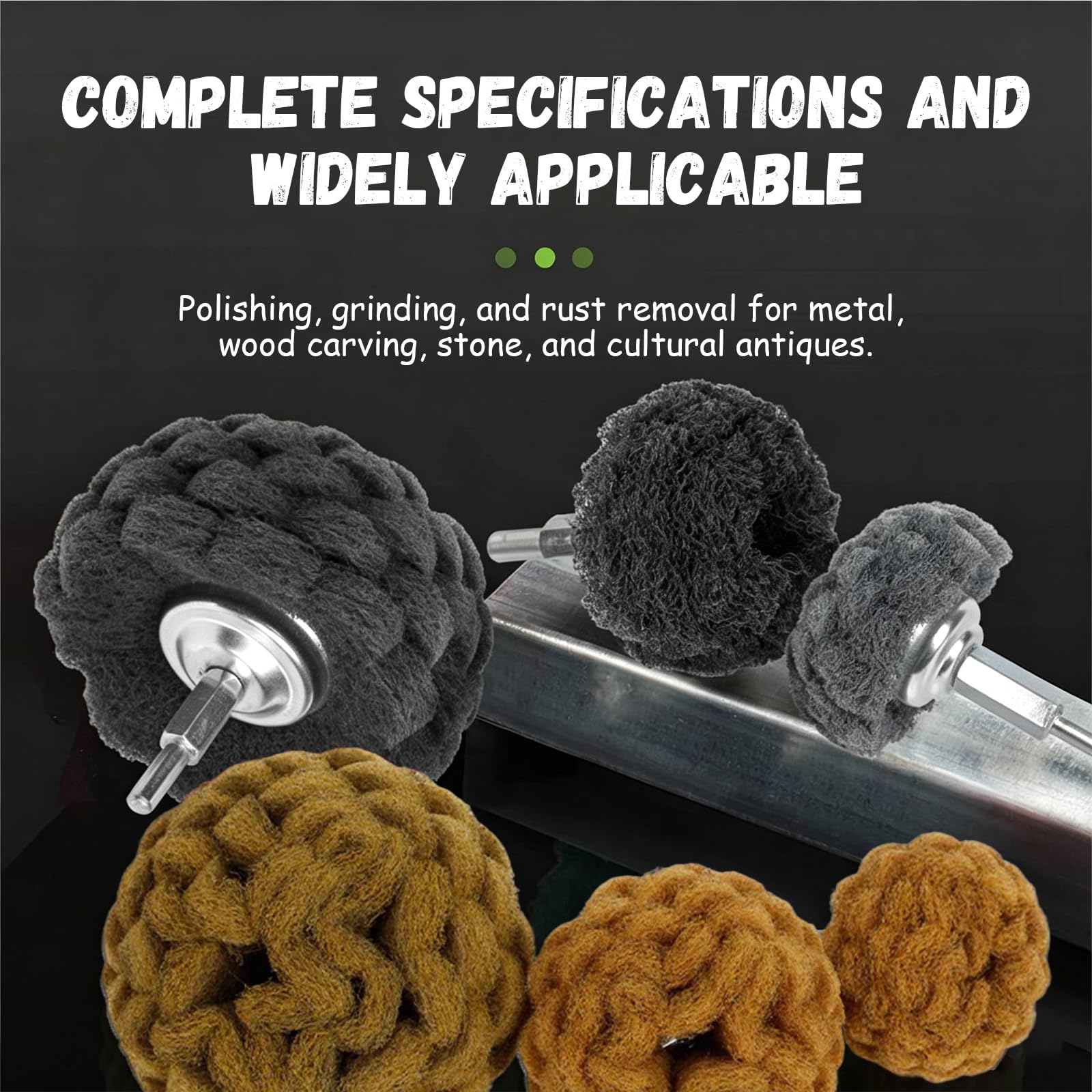 Abrasive Drill Pads - 6 Pcs Buffing Kit -7 Abrasive Drill Pads - 6 Pcs Buffing Kit -7