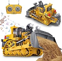 Vista 9 de Juguetes de excavadora con control remoto, vehículos de construcción RC de 11 canales 1:20, juguetes de coche hidráulicos de rotación 680°