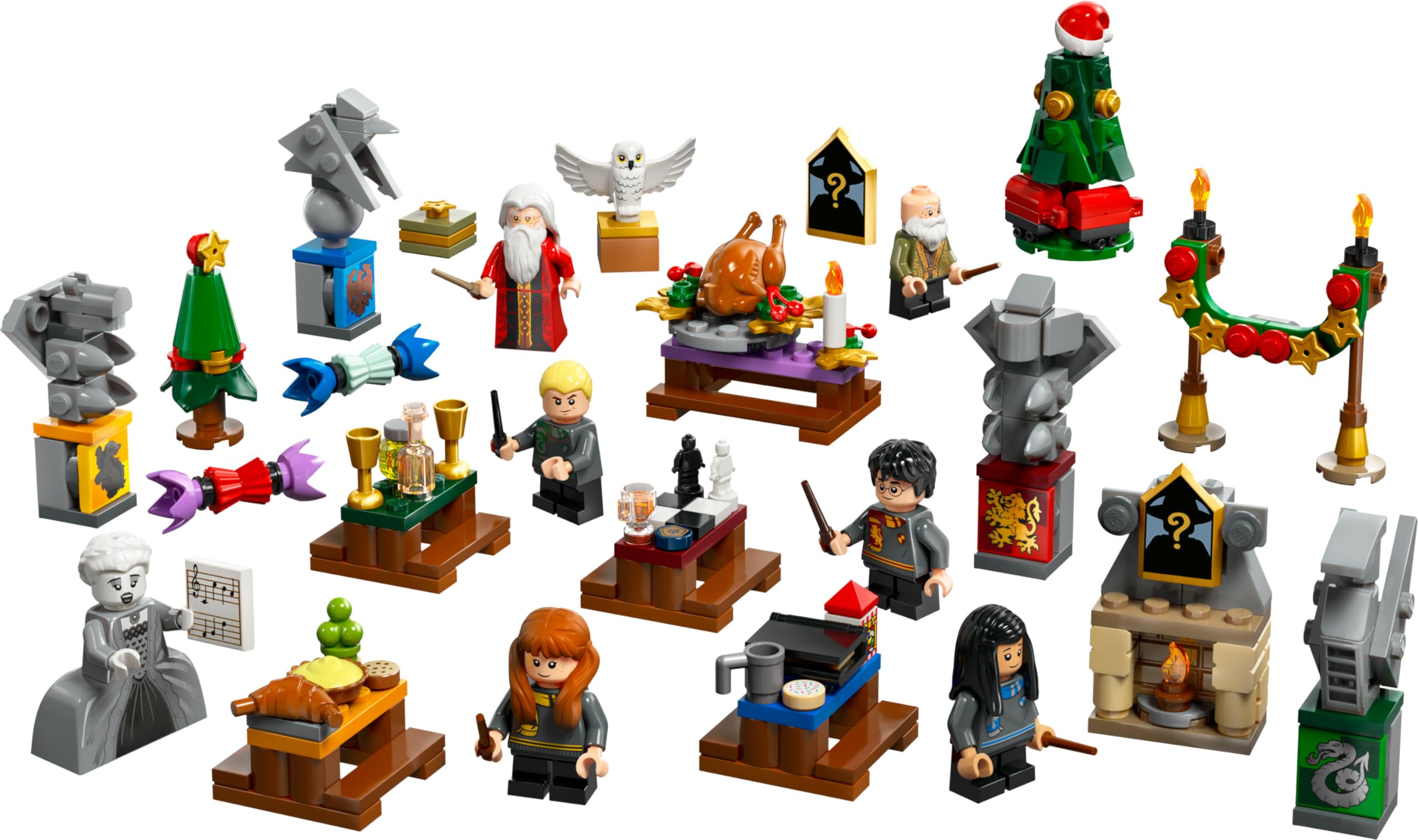LEGO Harry Potter Calendario dell'Avvento 2024, Giocattolo Fantasy di Hogwarts con 7 Minifigure e 16 Mini Costruzioni del Mondo Magico, Giochi per Bambini e Bambini da 7 Anni, Regalo di Natale 76438