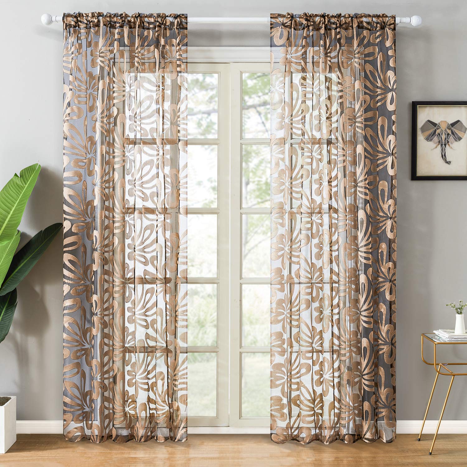 Floral Sheer Curtains – Curtains & Drapes