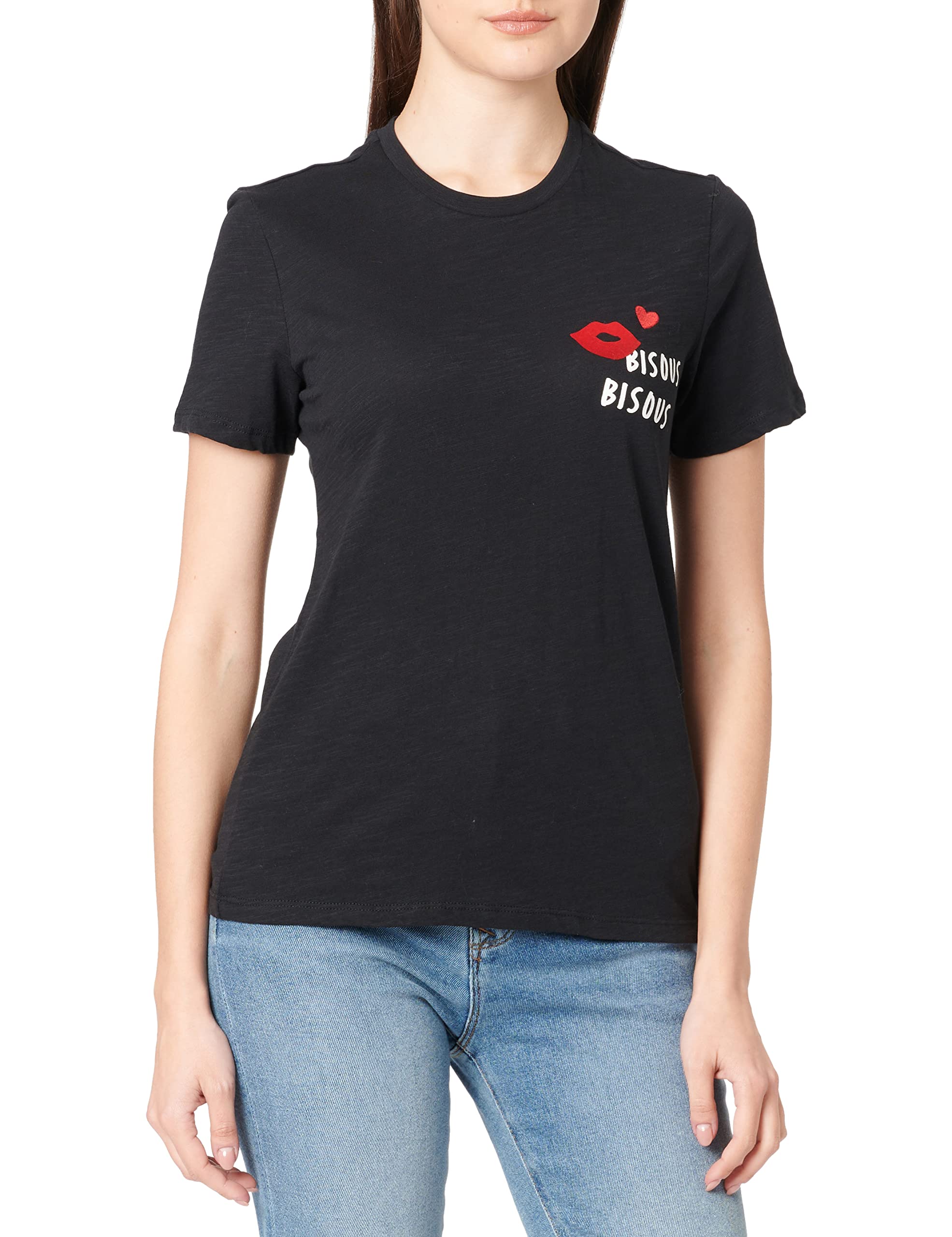 ONLY Onlbone S/S Heart Top Box Jrs – T-Shirt Donna Con Cuore