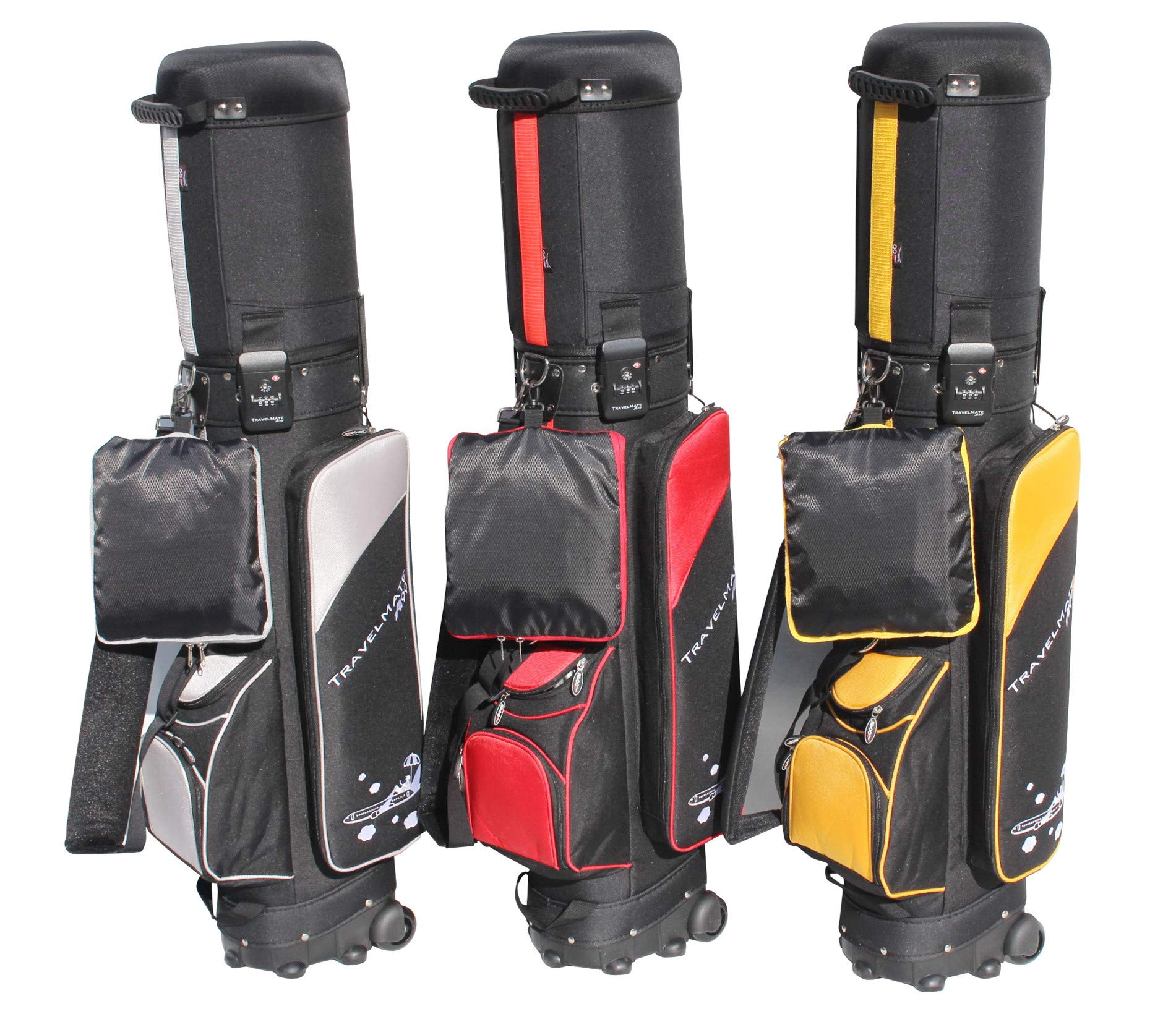 A99 Golf Travel Bag with Hard Top & TSA Lock, Wheeled Golf Travel