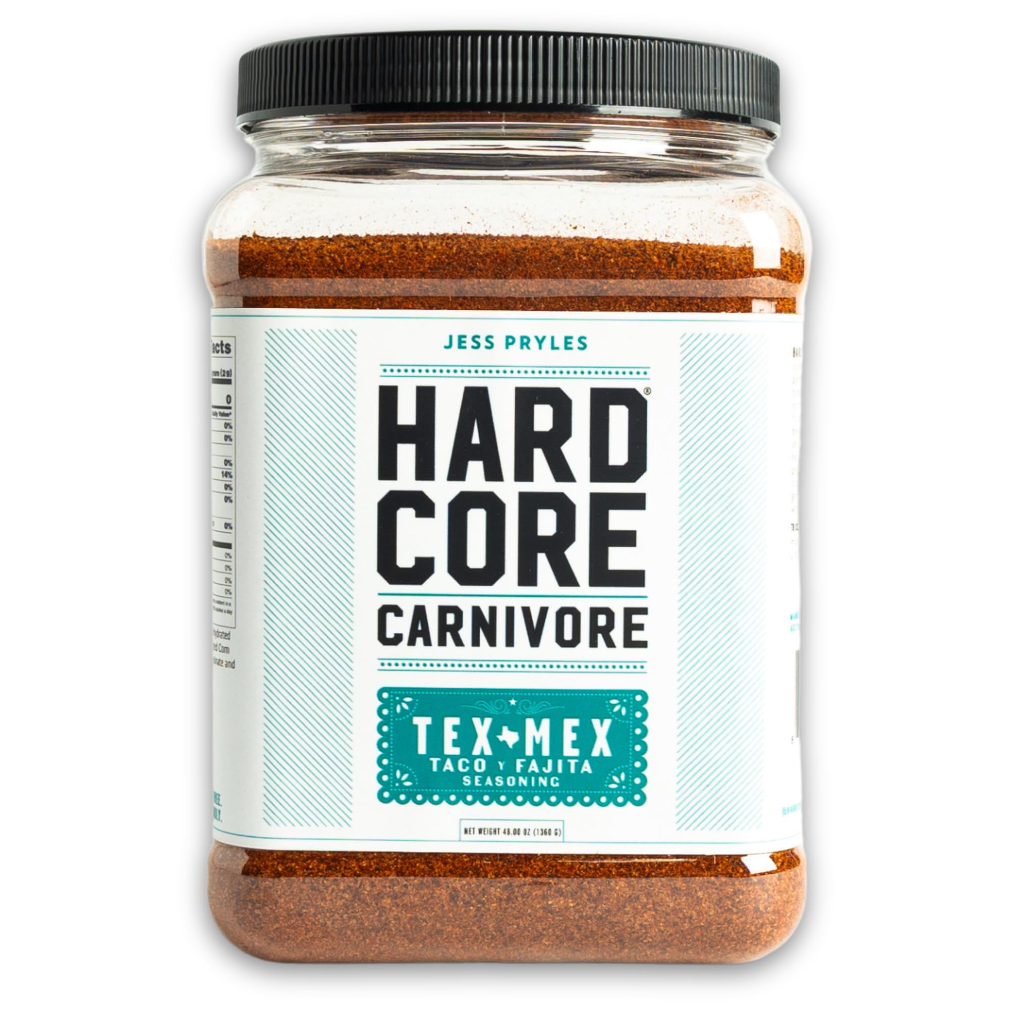 Hardcore Carnivore Tex Mex: Taco, Fajita and Grilling Seasoning (48 oz Mega Pack) Texas-Made Spice Blend for Chicken, Beef and More