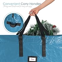 Vista 3 de Hearth & Harbor - Bolsa de almacenamiento para árbol de Navidad de 9 pies, bolsa para árbol de Navidad artificial con asas reforzadas, cremallera