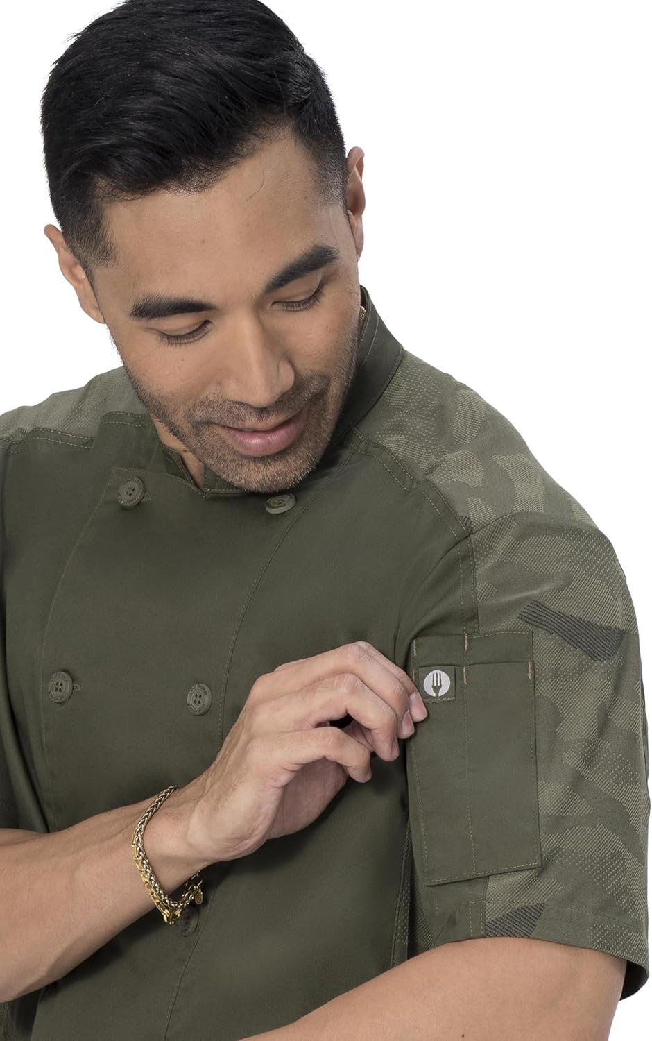 Chef Works Men's Mojave Short Sleeve Chef Coat - Image 4