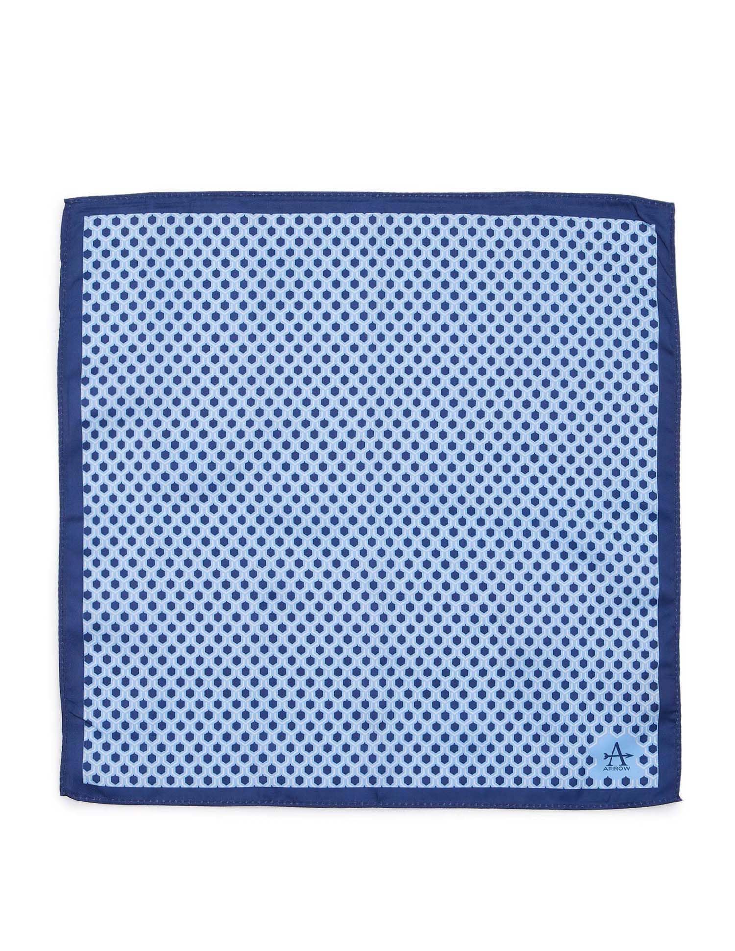 Men's Geometric Print Pocket Square-image-35