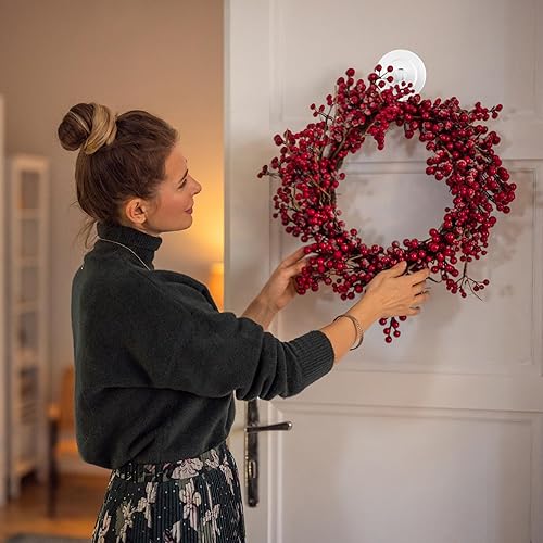 Miniatura 6 de Ganchos adhesivos para techo de pared ganchos adhesivos para ducha sin agujeros sin taladrar colgar 2 en 1 para ganchos giratorios de utilidad