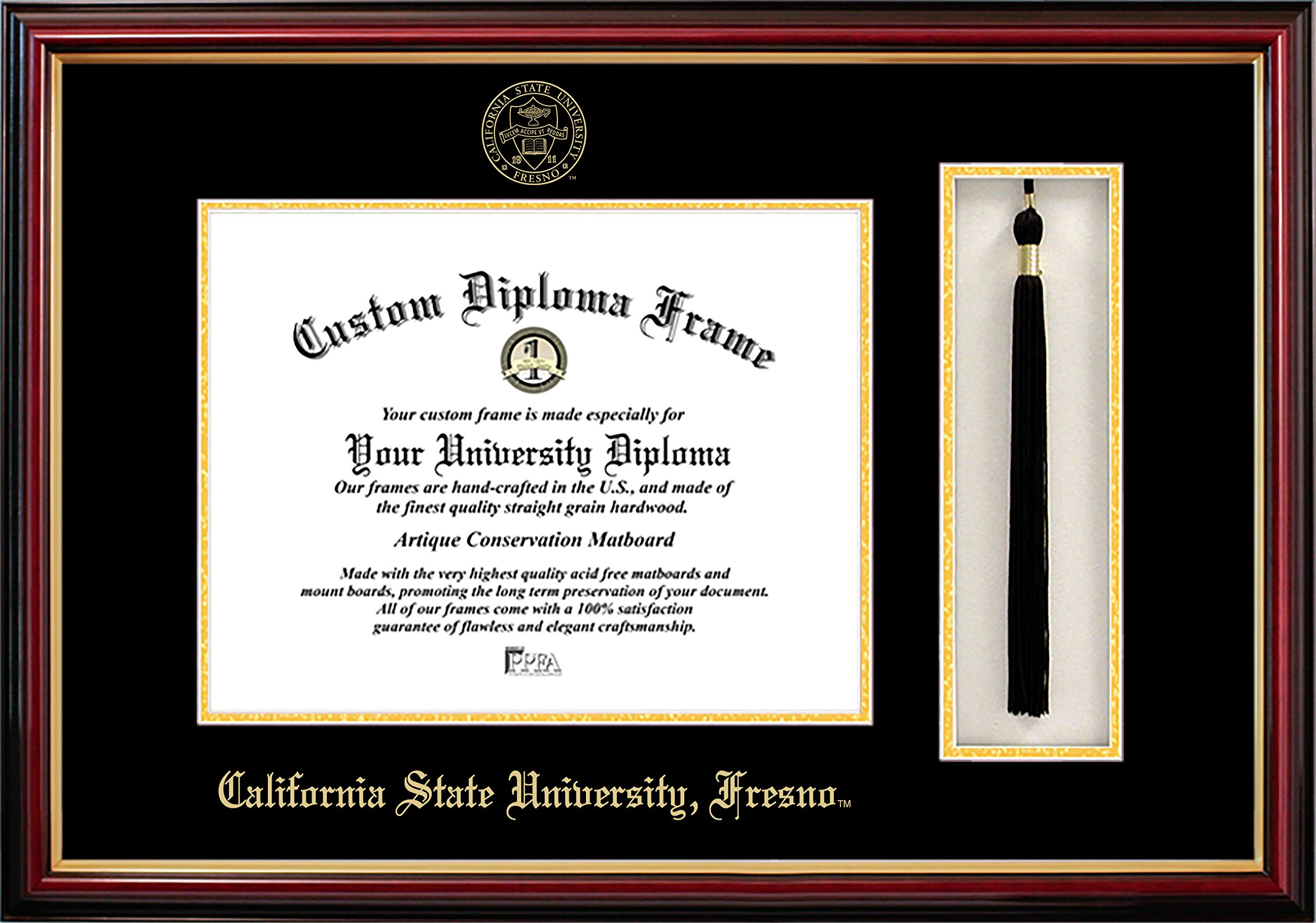 Campus Images Cal State Fresno Tassel Box and Diploma Frame