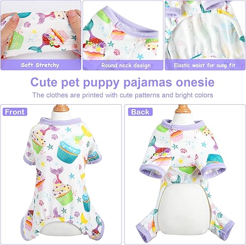 Miniatura 6 de Pijamas para Perros Pjs Ropa Suave y Elástica para Perros para Perros Pequeños Niña Niño Perros de Tamaño Mediano Primavera Verano Ropa