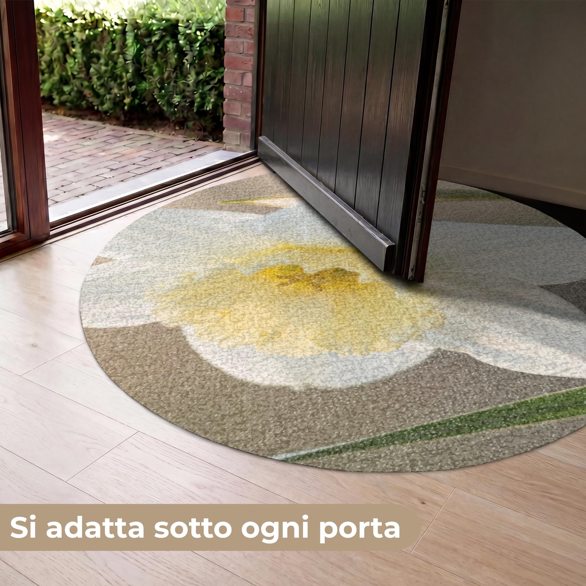 MuchoWow© Zerbino 120 cm Zerbini Tappeto Ingresso Esterni Pizza Città Vino | Rotondo - Rosa Prosecco Stretto Calcio Birra Home Amore Famiglia