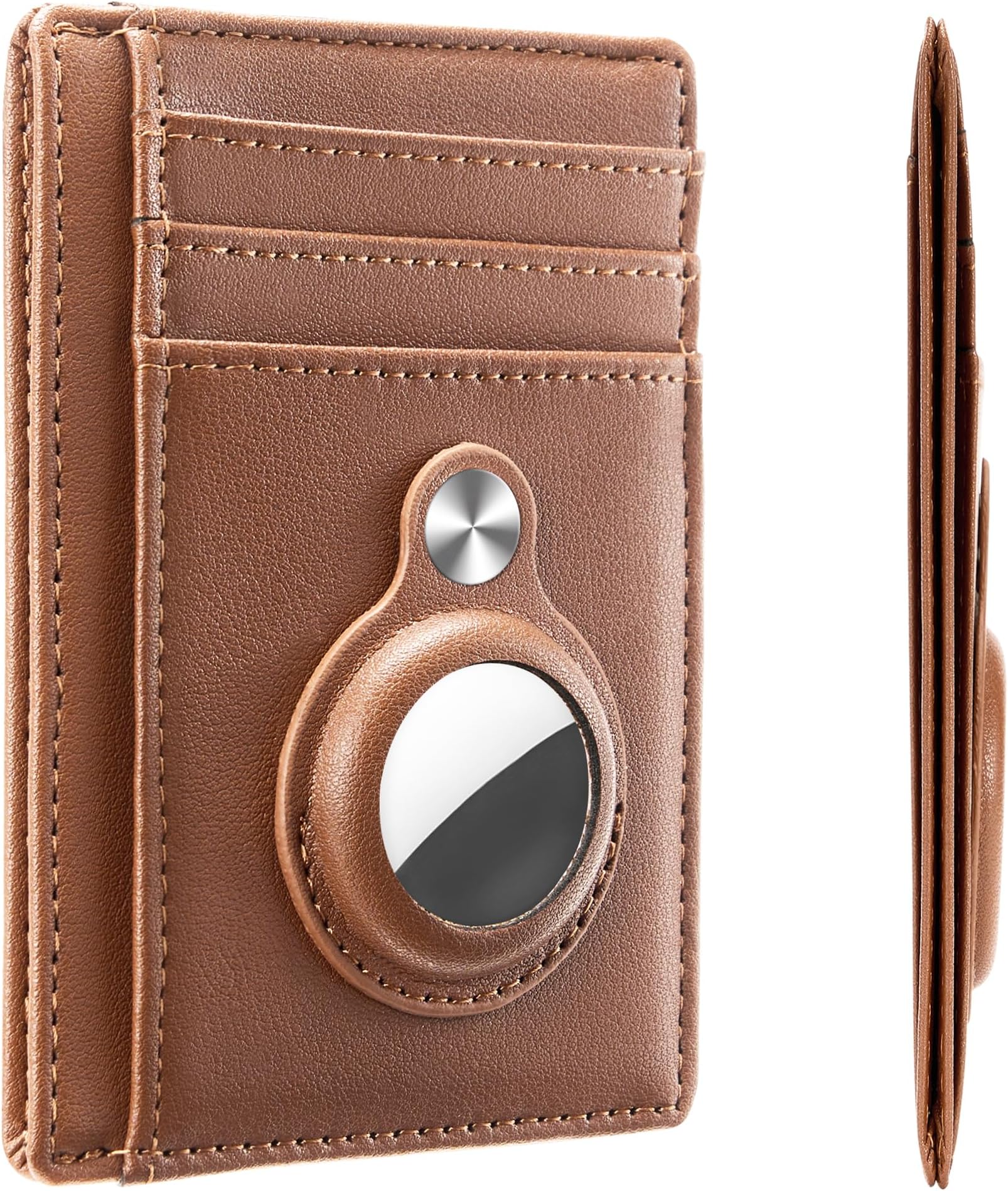 Slim Minimalist Front Pocket Air Tag Wallet, RFID Blocking Card Holder Wallet with Airtag Holder