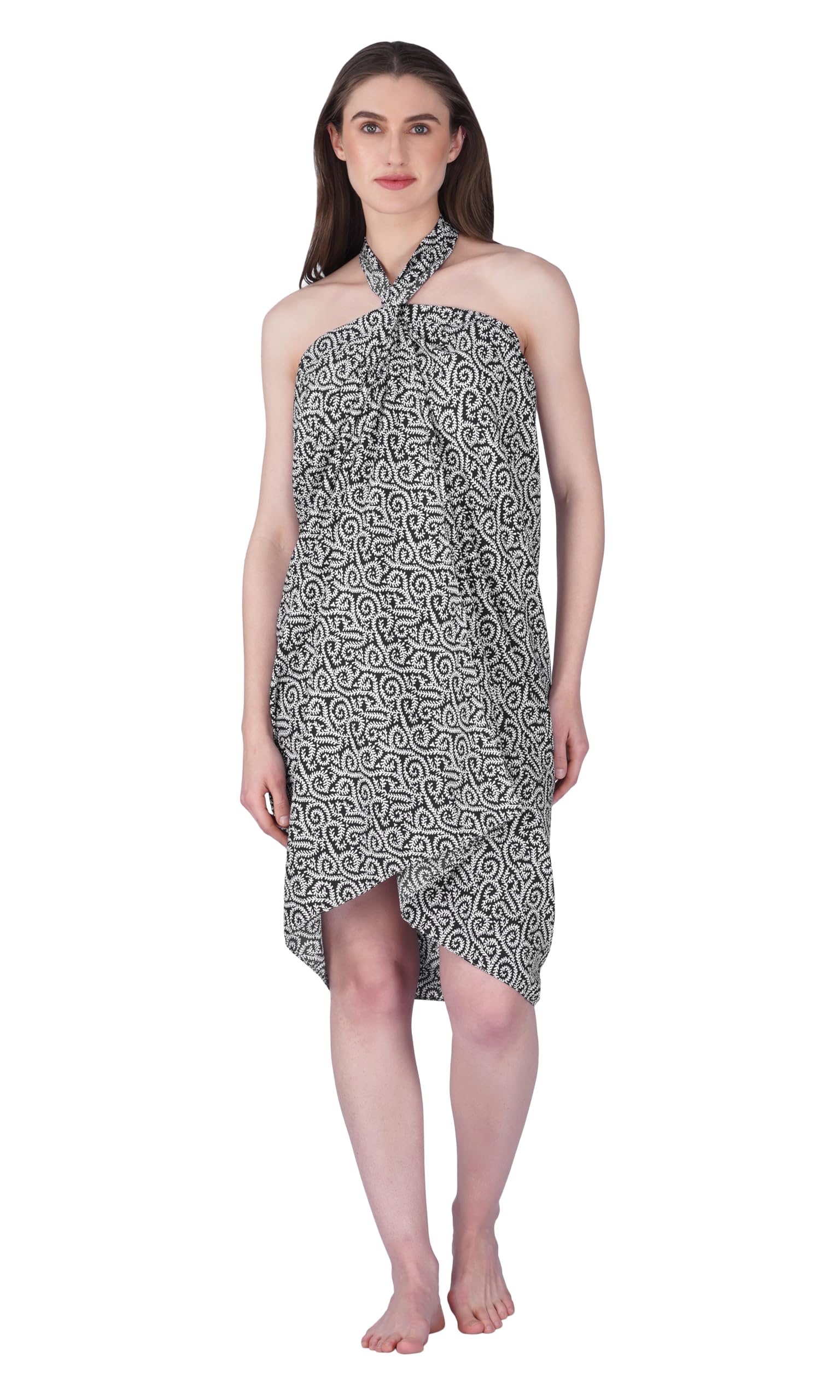 Mogsa Women Printed Sarong Pareo Beach Cover-Up | Lightweight Swimwear Wrap Skirt for Pool, Beach & Vacation-picture-41