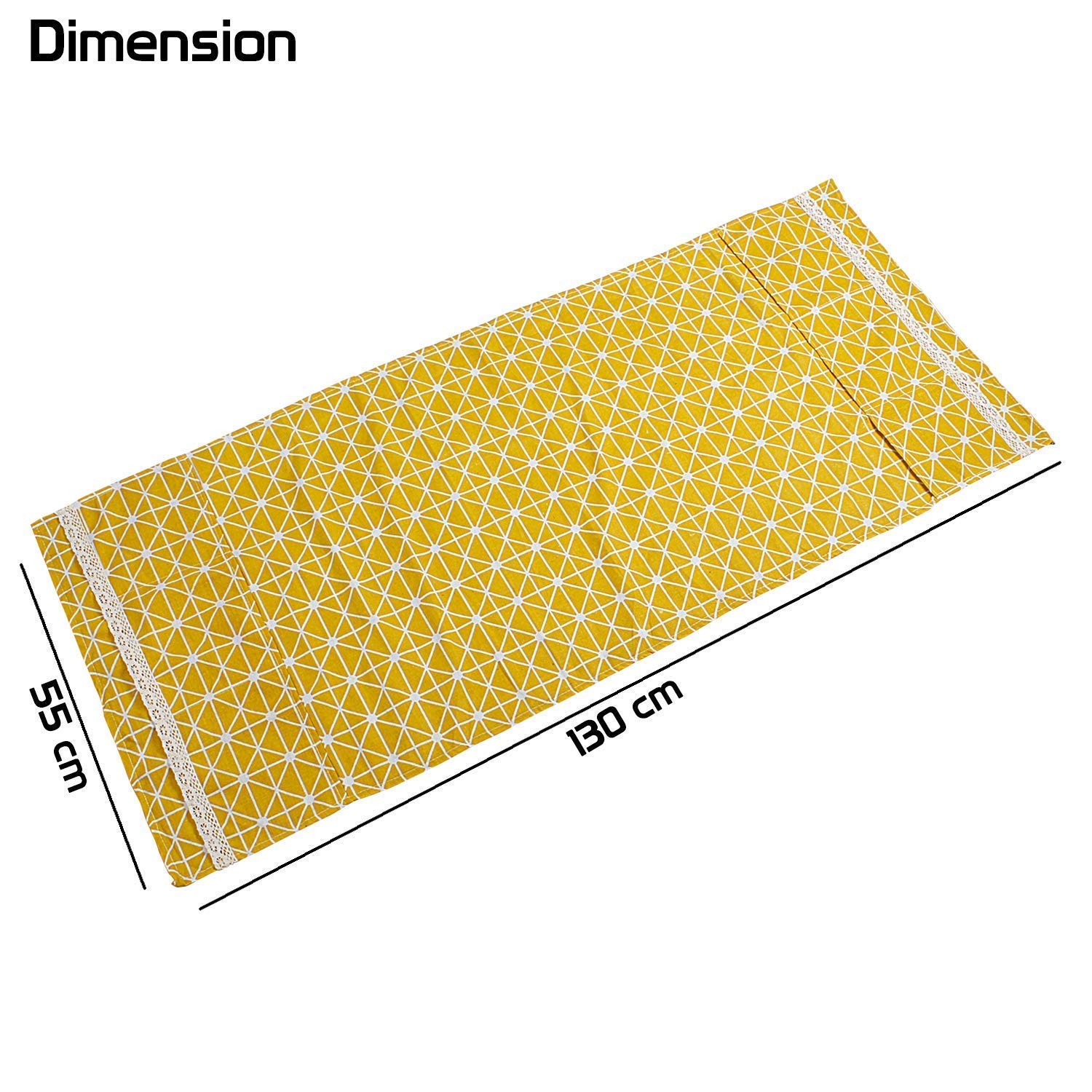 HOKIPO Fridge Cover with Pockets - Yellow -6