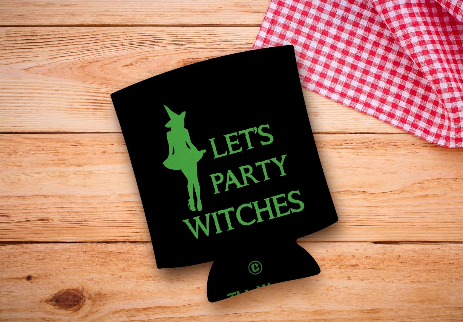 Halloween Party Decor Let's Party Witches Sexy Witch Costume Accessory 12-Pack Can Drink Thermocoolers