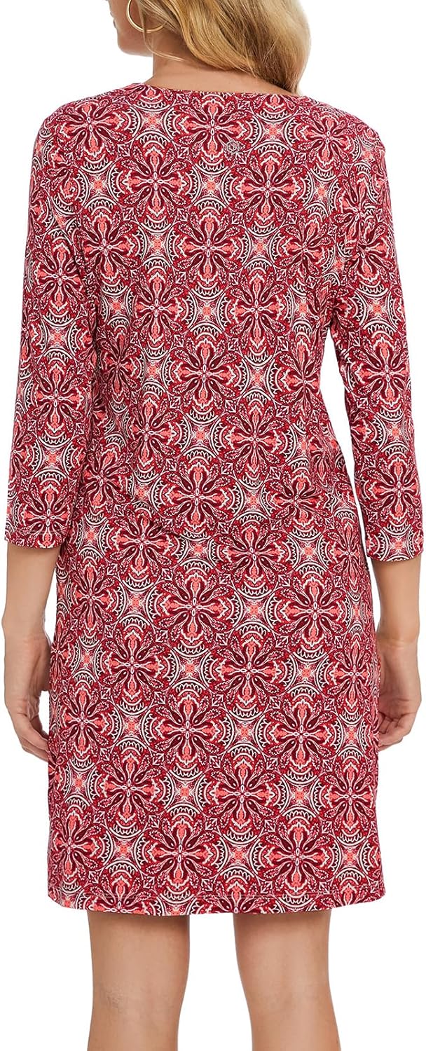Lightbare Women’s 3/4 Sleeve Dress with Pockets UPF 50+ Casual Sun Dress Breathable Quick Dry for Beach Hiking Outdoors Party - Image 2