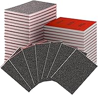 Vista 9 de Juego de 30 esponjas de lijado de 3 x 4 pulgadas, bloque de lijado de espuma de grano 180-3000 y almohadillas, húmedo/seco para madera, metal