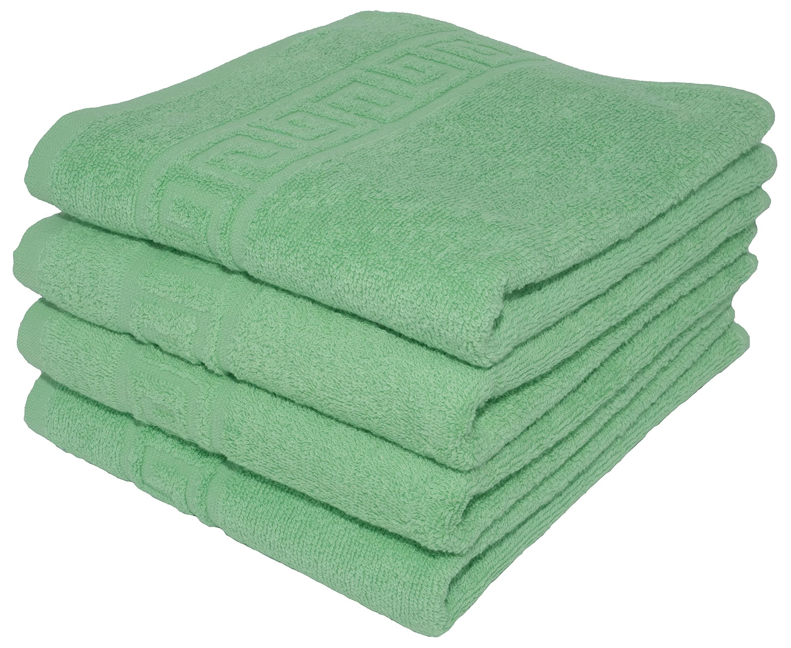 LIGHT TURQUOISE 2 X BATH TOWELS SET, 70X140 LARGE SIZE 100% NATURAL COTTON 500 GSM THICK ABSORBENT TOWEL, HOTEL QUALITY RINGSPUN — view 50