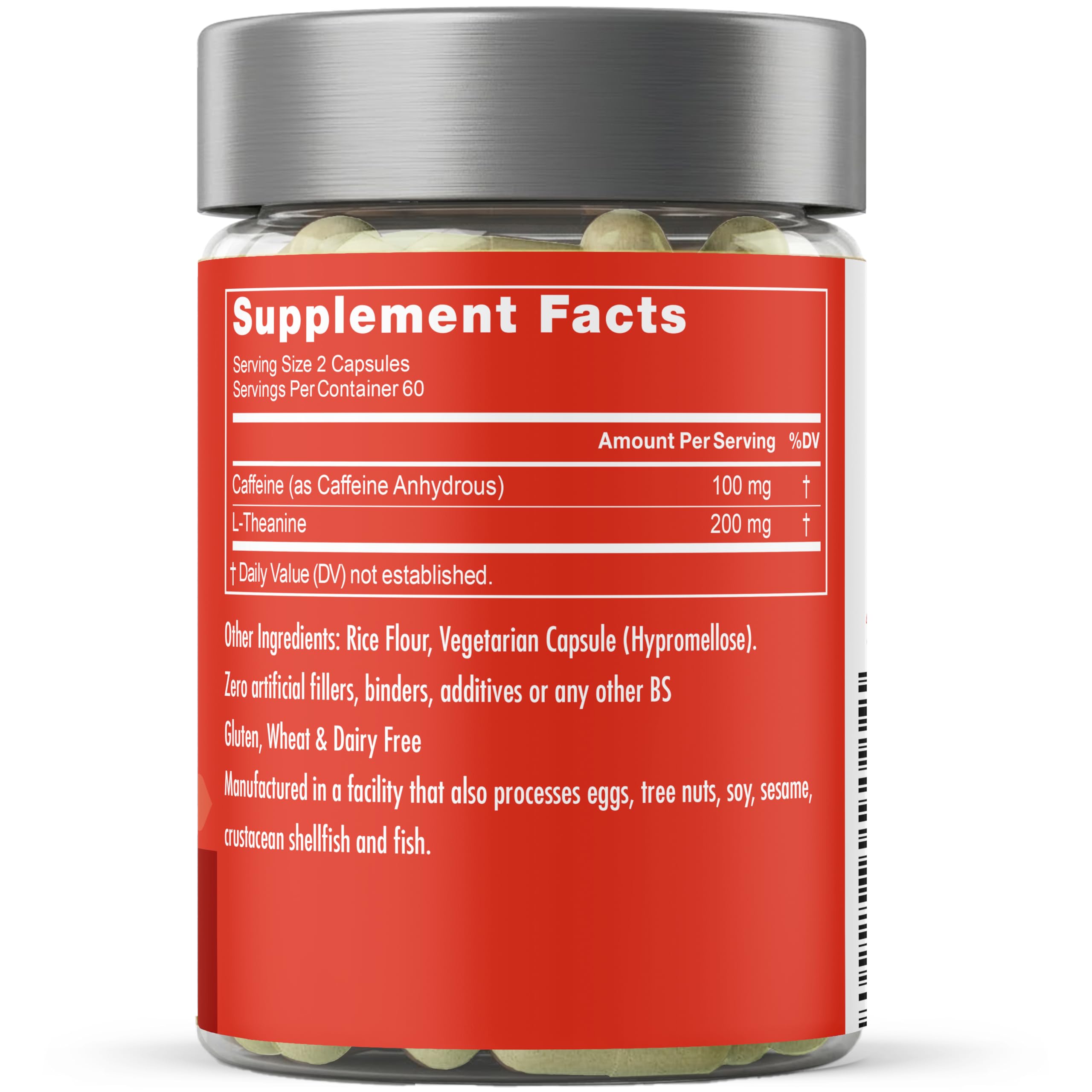 Elite Focus Caffeine Pills with L-Theanine, Jitter-Free Energy, 120 Caps — Amazon image 8