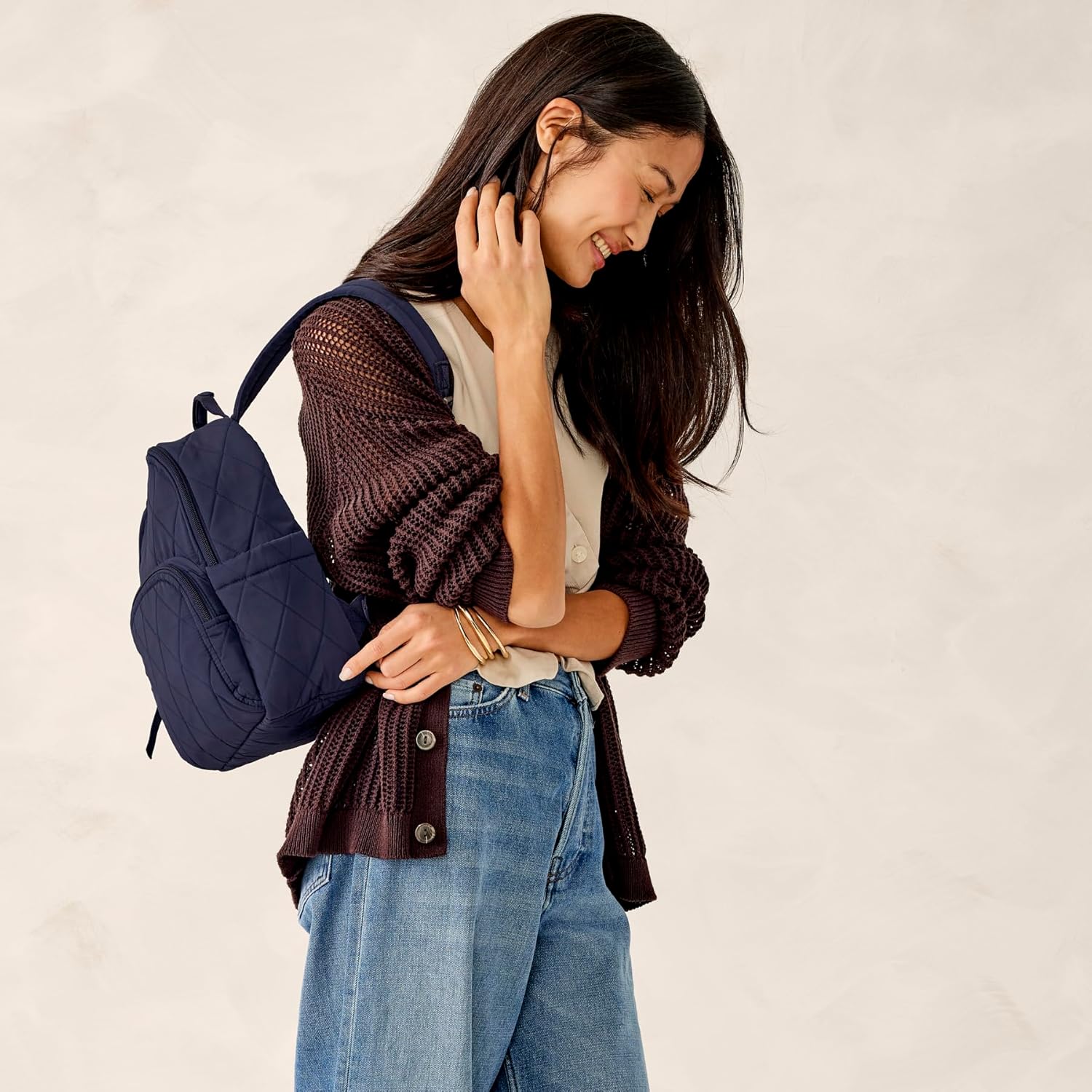 Vera Bradley Women's Performance Twill Small Banbury Backpack, Peacoat, One Size - Image 6