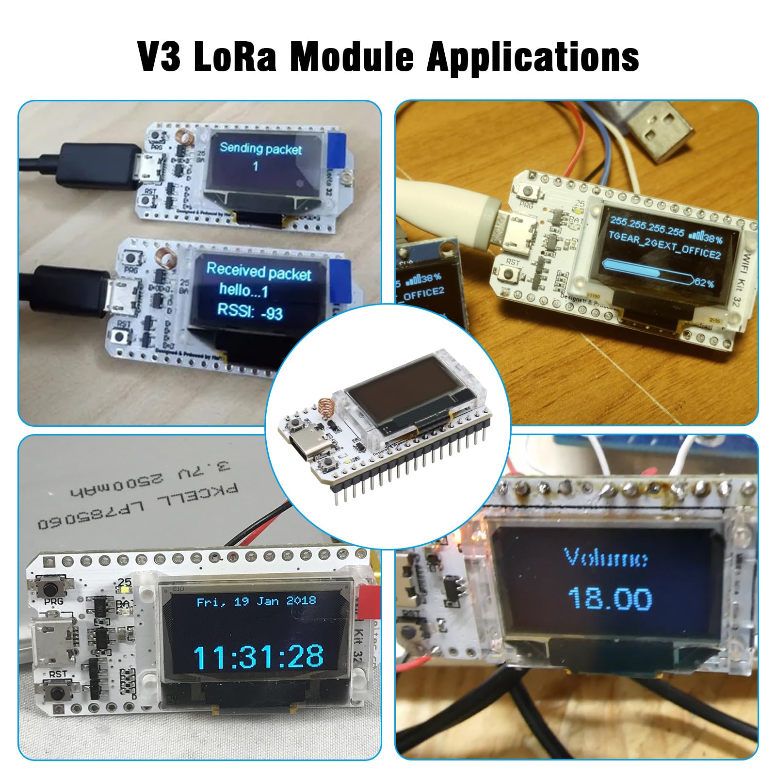 Scheda ESP32 V3 LoRa Con Display OLED - Modulo WiFi/Bluetooth Per Arduino - Foto 8