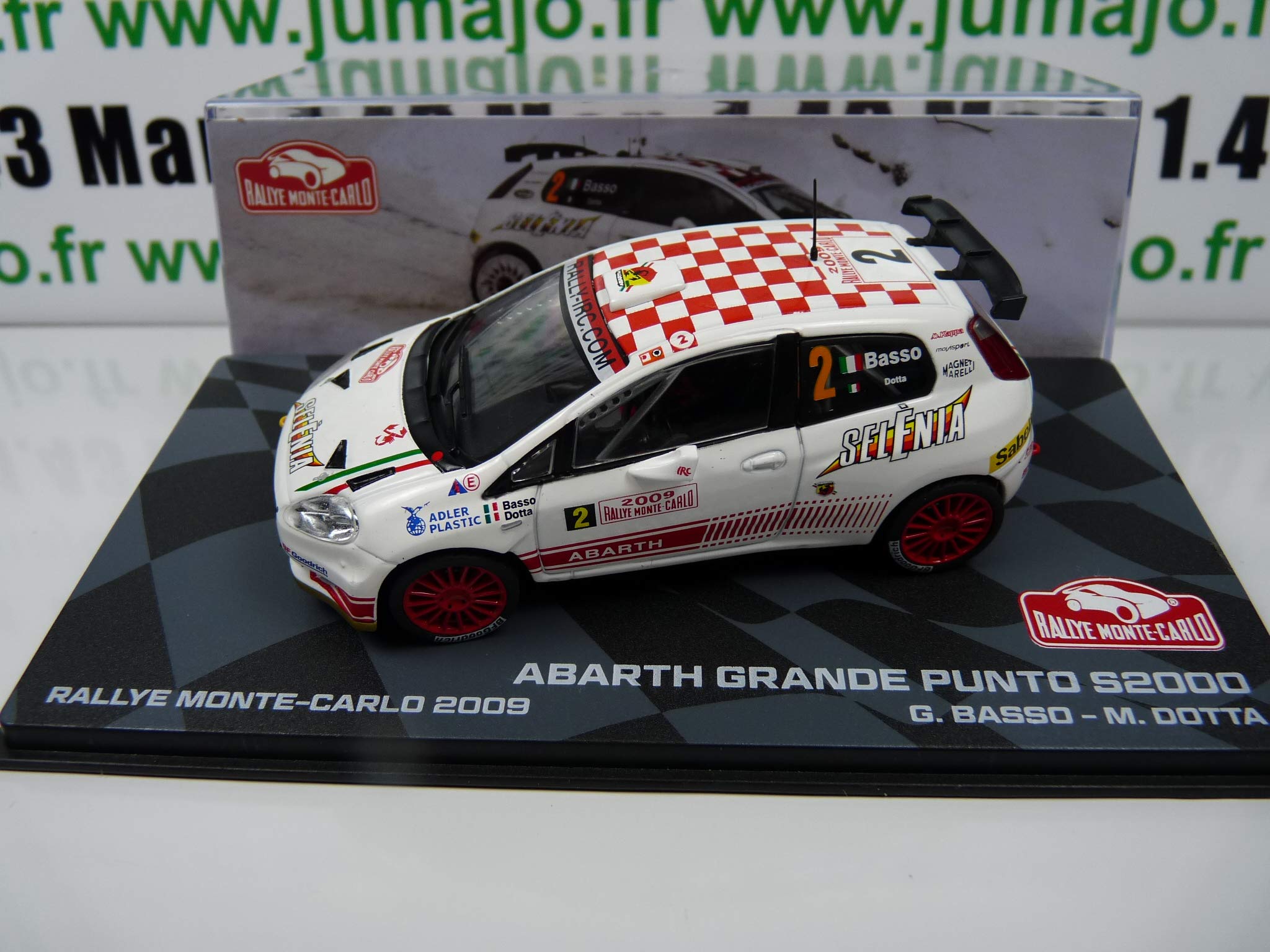 EAGLEMOSS RMIT6H 1/43 IXO Rally Monte Carlo: Abarth Grande Punto S2000 G.Basso/M.DOTTA