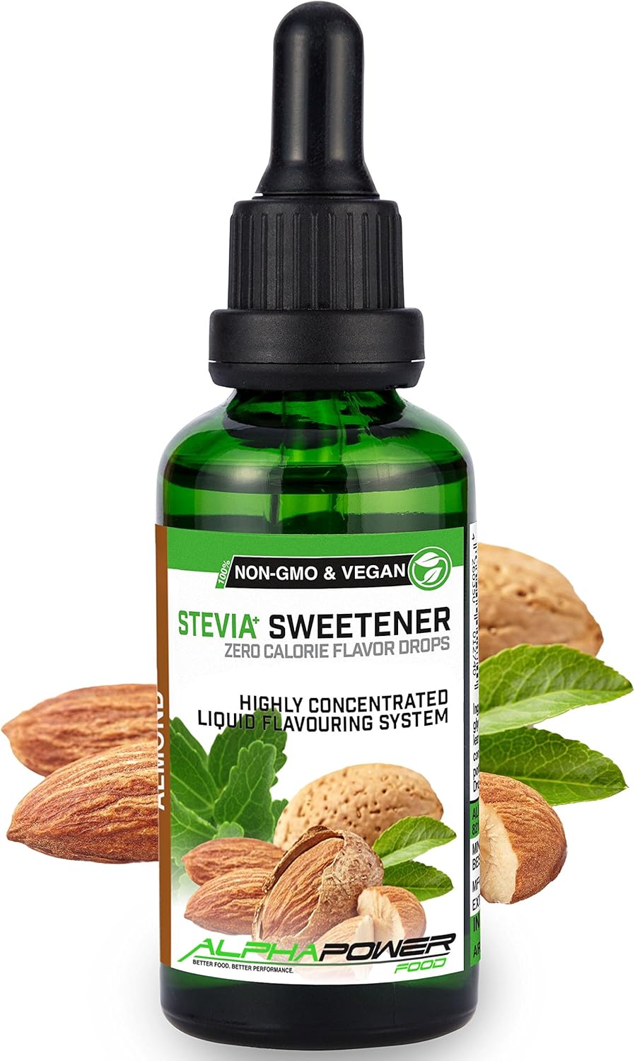 ALPHAPOWER FOOD Stévia Gouttes de fruit de amande arôme alimentaire