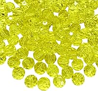 Vista 10 de Jmassyang 200 Piezas Cuentas de Cristal de Vidrio Facetadas Redondas de 6mm, Cuentas Espaciadoras para Hacer Joyas, Pulseras, Collares, Pendientes