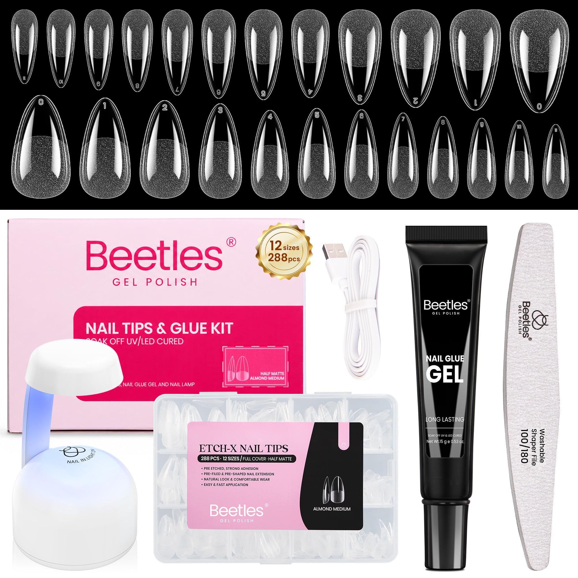 Beetles Gel Nail Glue Kit - Extend & Decorate Nails -24